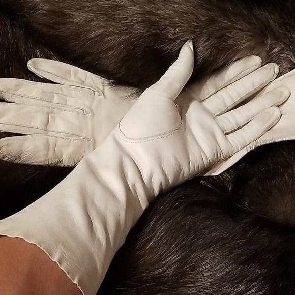 Intake kid leather light Gray gloves 13 " - Picture 2 of 8